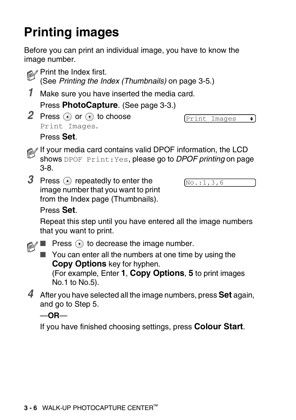 Printing images, Printing images -6, See printing images | Brother DCP-310CN User Manual | Page 45 / 100