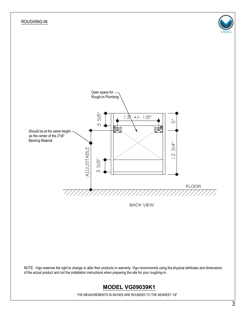 Vigo VG09039K1 User Manual | Page 3 / 7