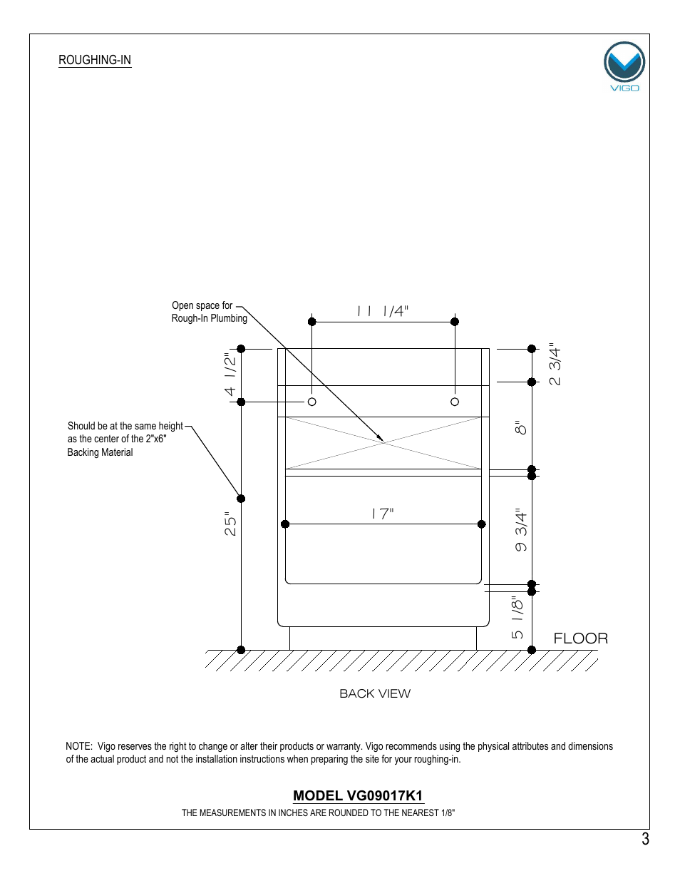 Vigo VG09017K1 User Manual | Page 3 / 7