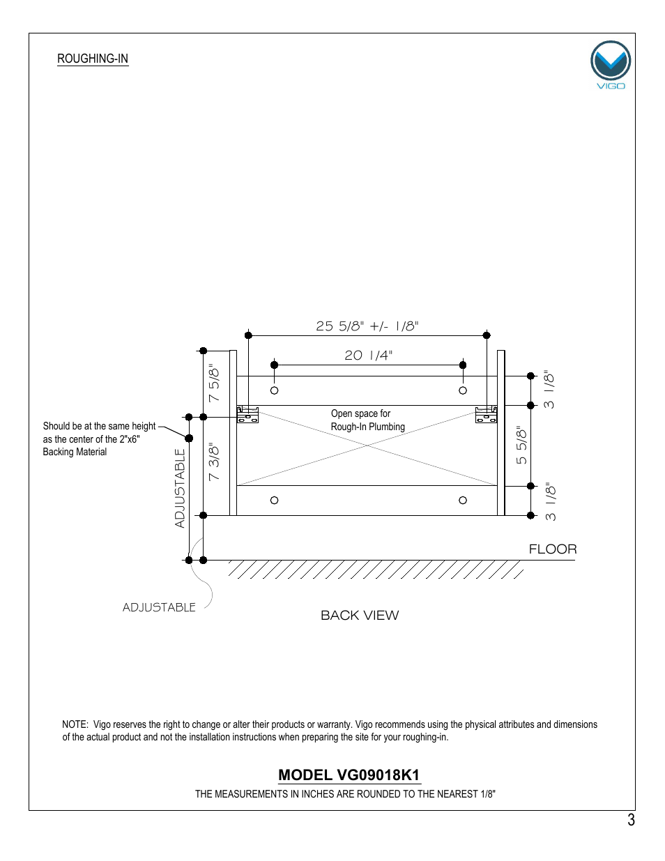 Vigo VG09018K1 User Manual | Page 3 / 7