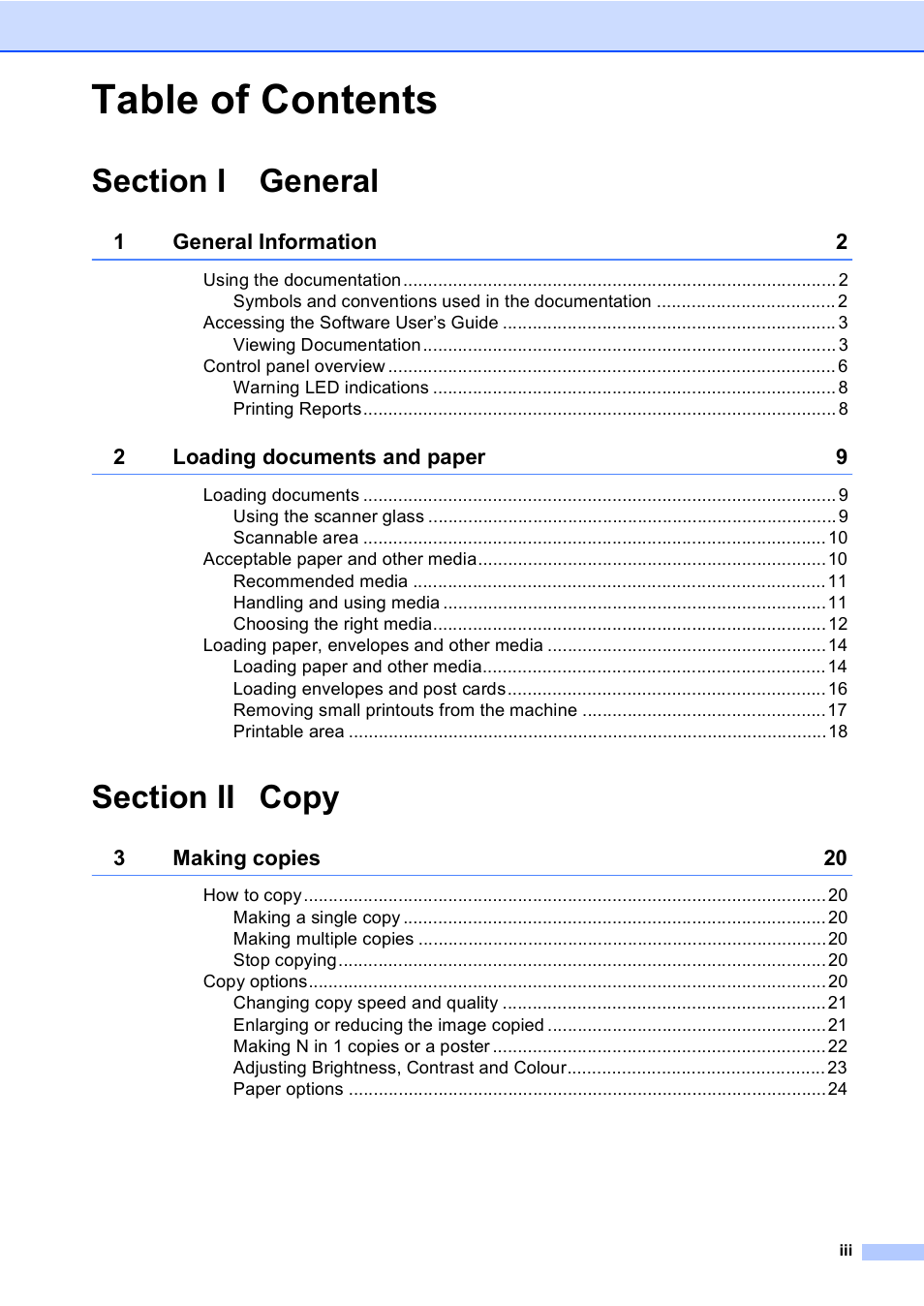 Brother DCP-157C User Manual | Page 5 / 99