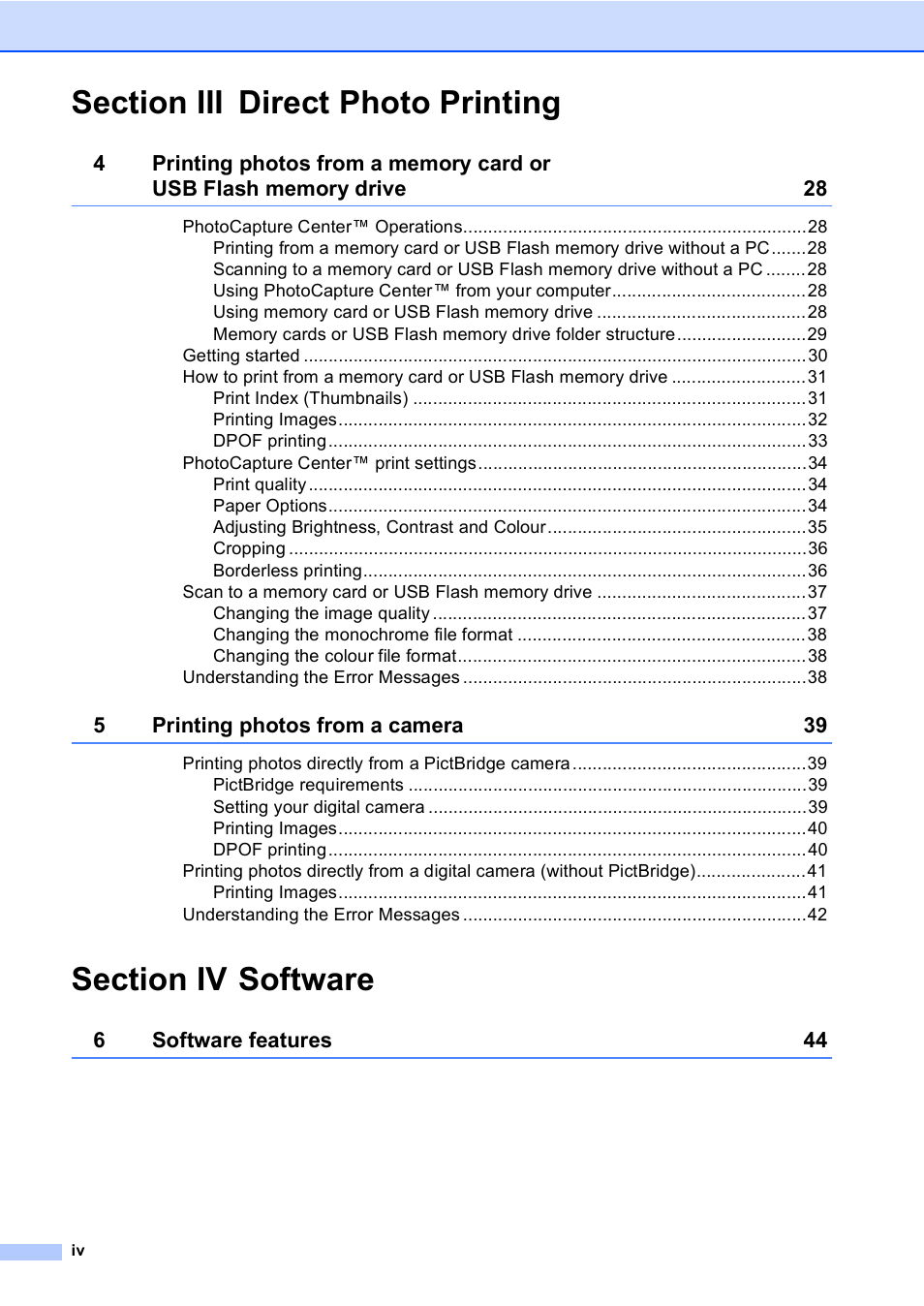 Brother DCP-157C User Manual | Page 6 / 99