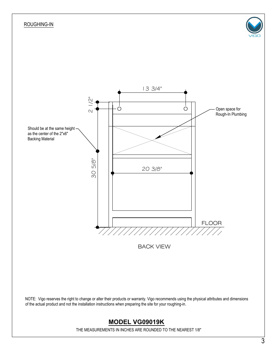 Vigo VG09019K User Manual | Page 3 / 7