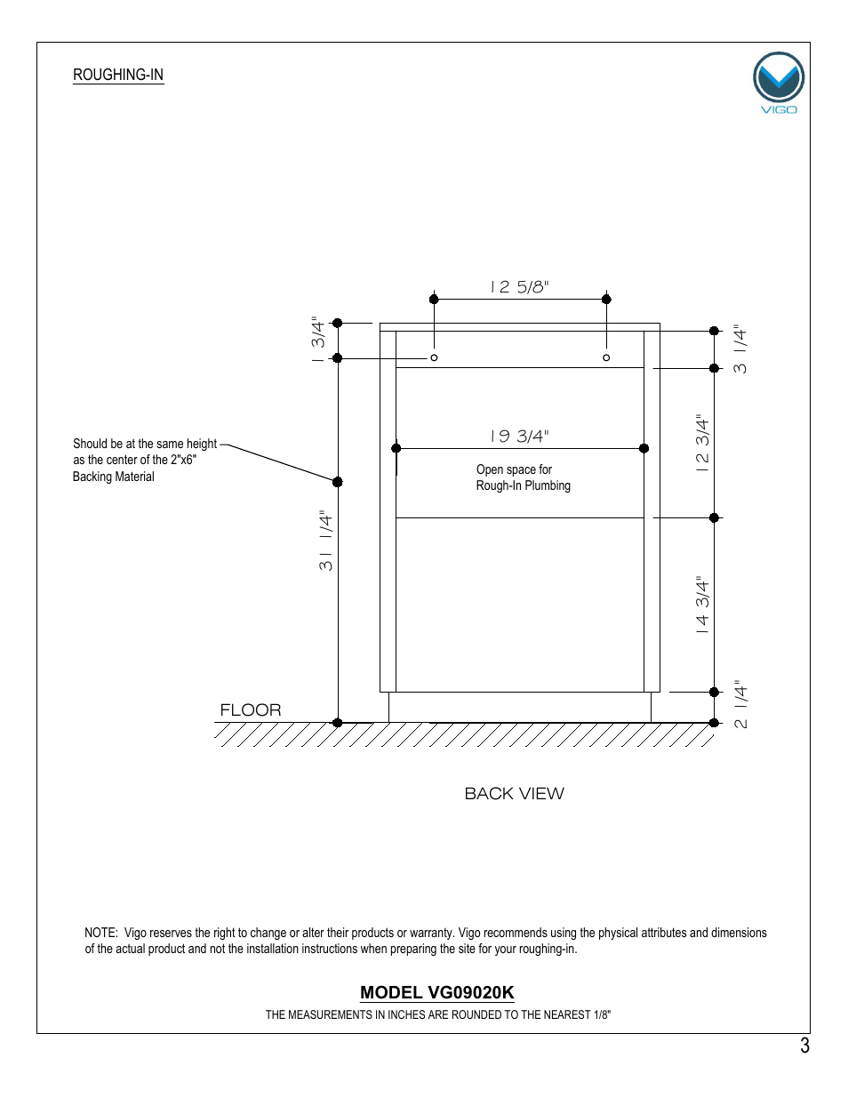 Vigo VG09020K User Manual | Page 3 / 7