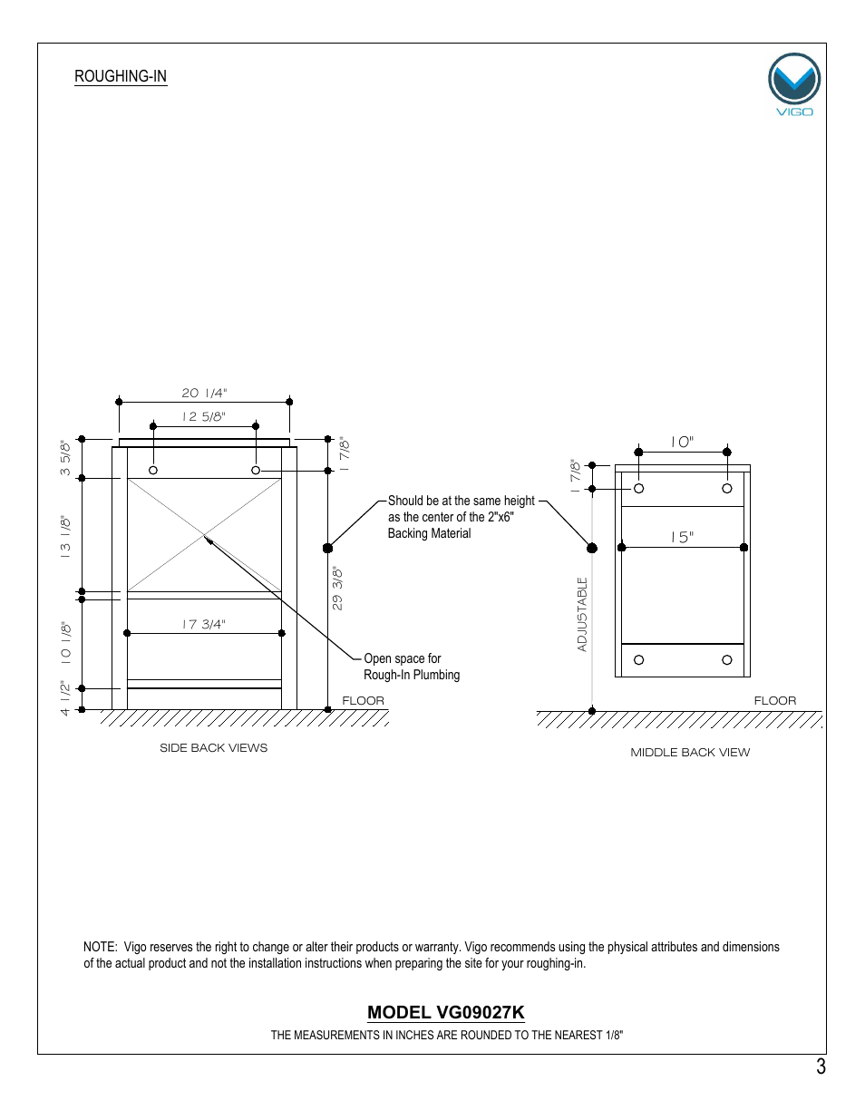 Vigo VG09027K User Manual | Page 3 / 7