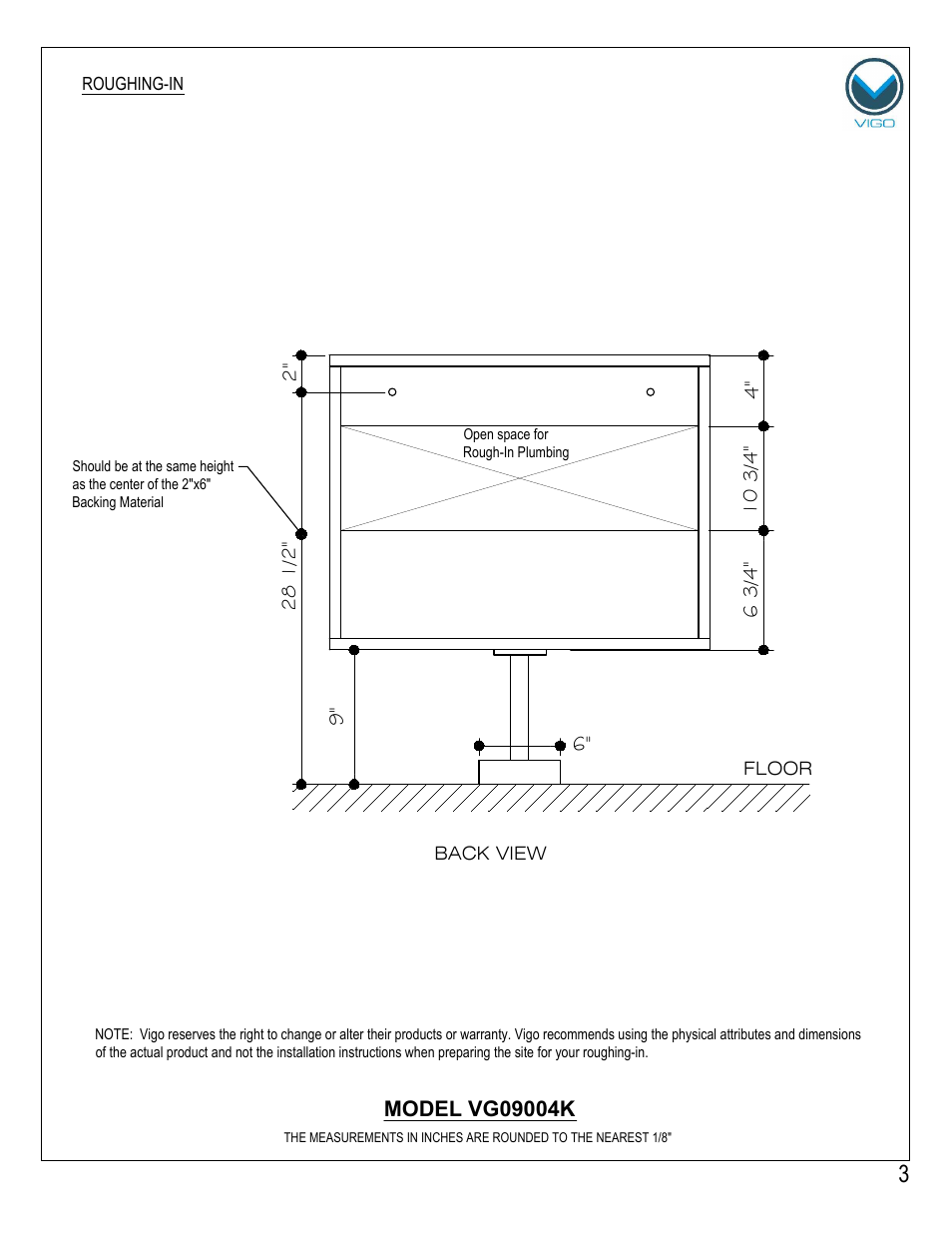 Vigo VG0904K User Manual | Page 3 / 7