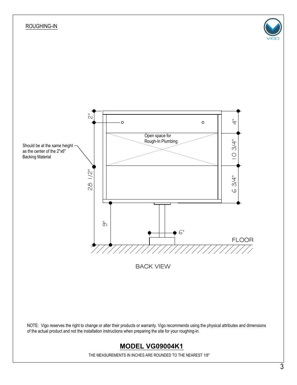 Vigo VG0904K1 User Manual | Page 3 / 7