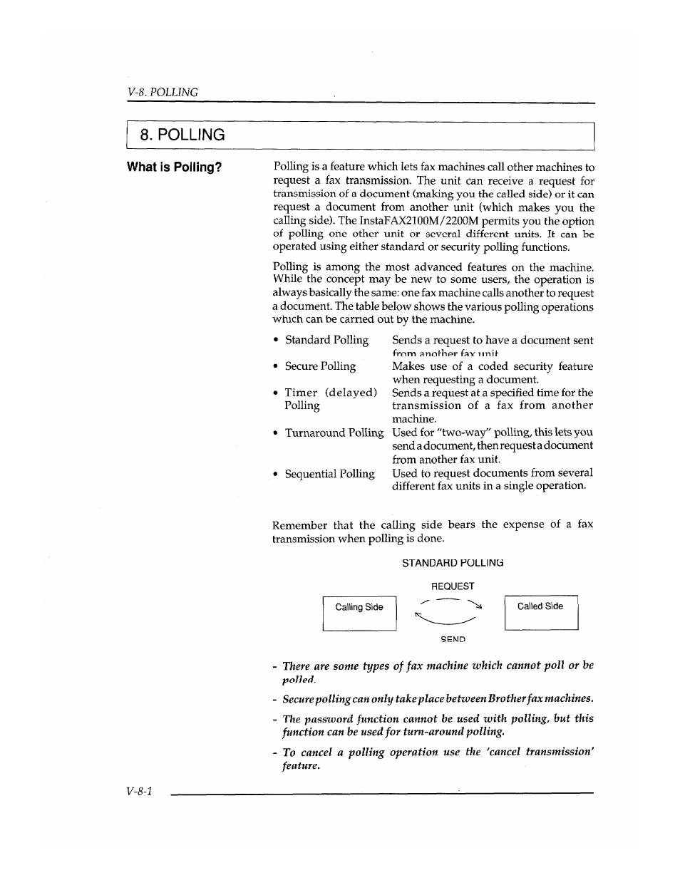 Polling | Brother INSTAFAX FAX2100M User Manual | Page 112 / 172