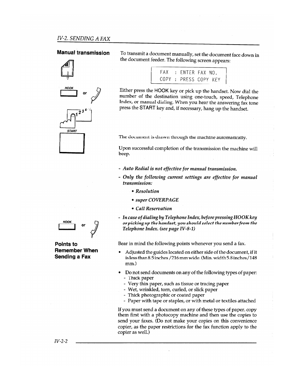 Manual transmission, Fy-2-2 | Brother INSTAFAX FAX2100M User Manual | Page 70 / 172