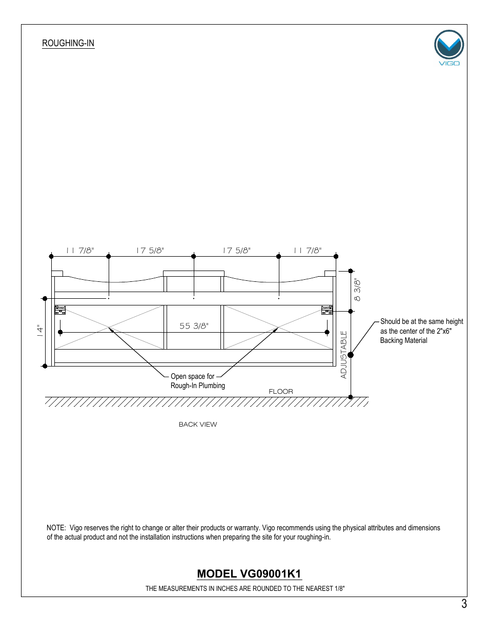Vigo VG09001K1 User Manual | Page 3 / 7