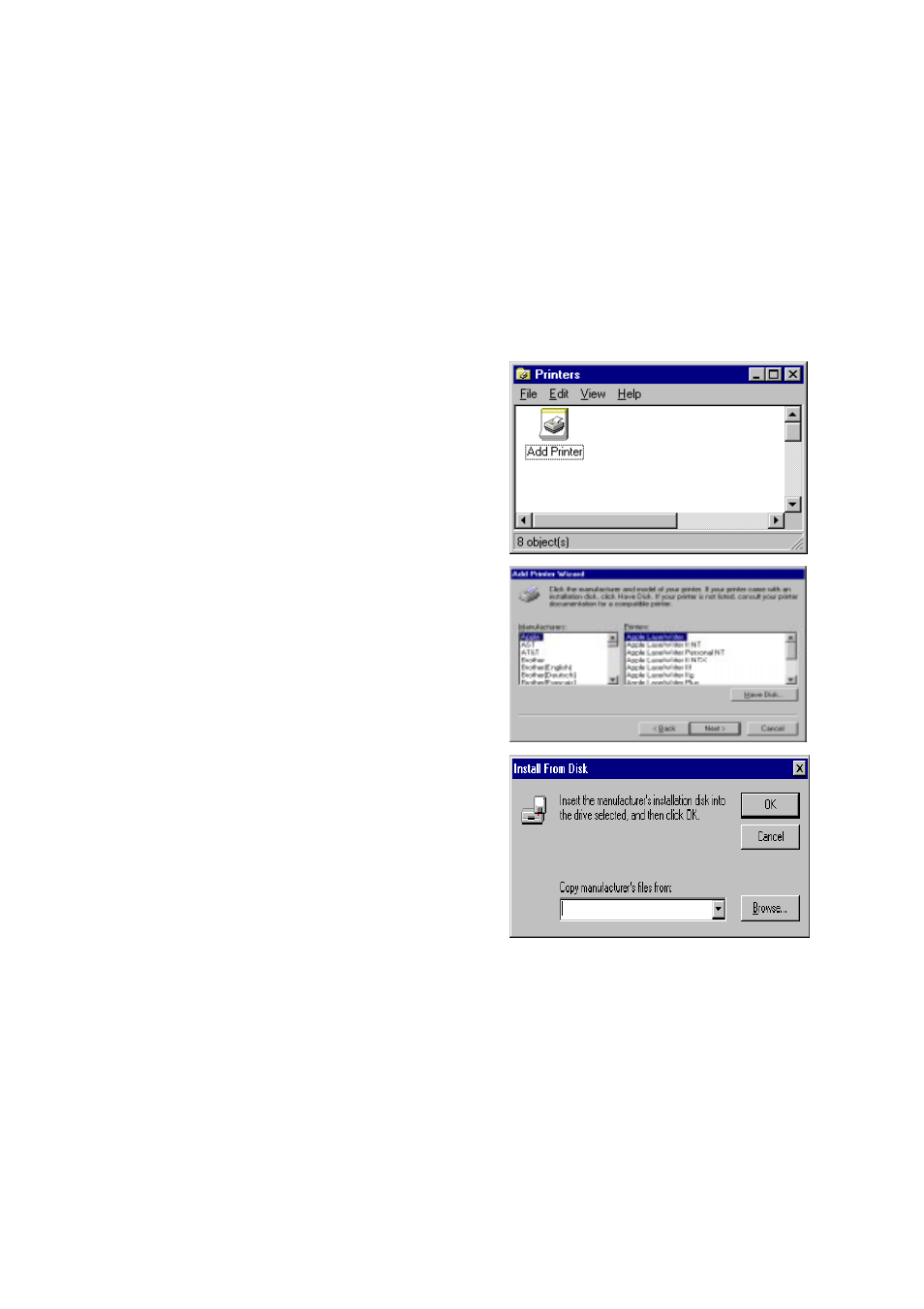 Installing the printer driver and truetype fonts, For windows 95/98/nt4.0, For windows 95/98/nt 4.0 -3 | Brother HL-2060 User Manual | Page 20 / 286