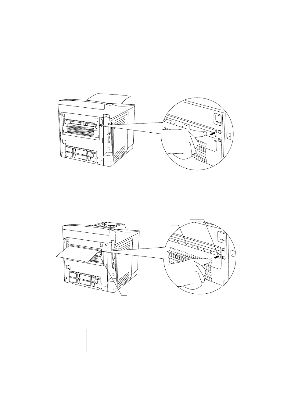 Face down print delivery, Face up print delivery, Face down print delivery -16 | Face up print delivery -16, Face down print, Delivery tray, Adjustment knob for face up/down print delivery | Brother HL-2060 User Manual | Page 75 / 286