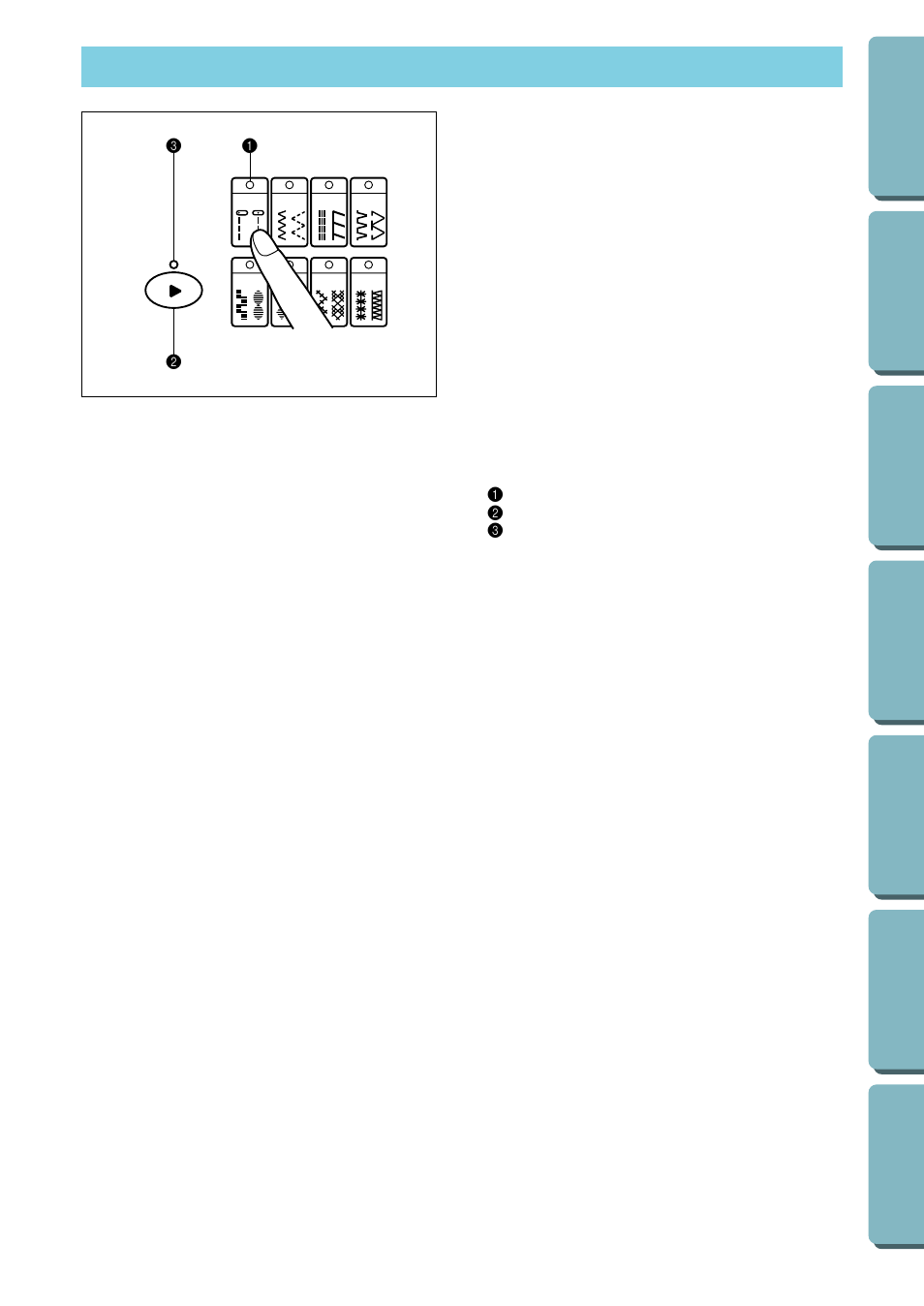 Selecting a stitch pattern | Brother PC-2800 User Manual | Page 21 / 82