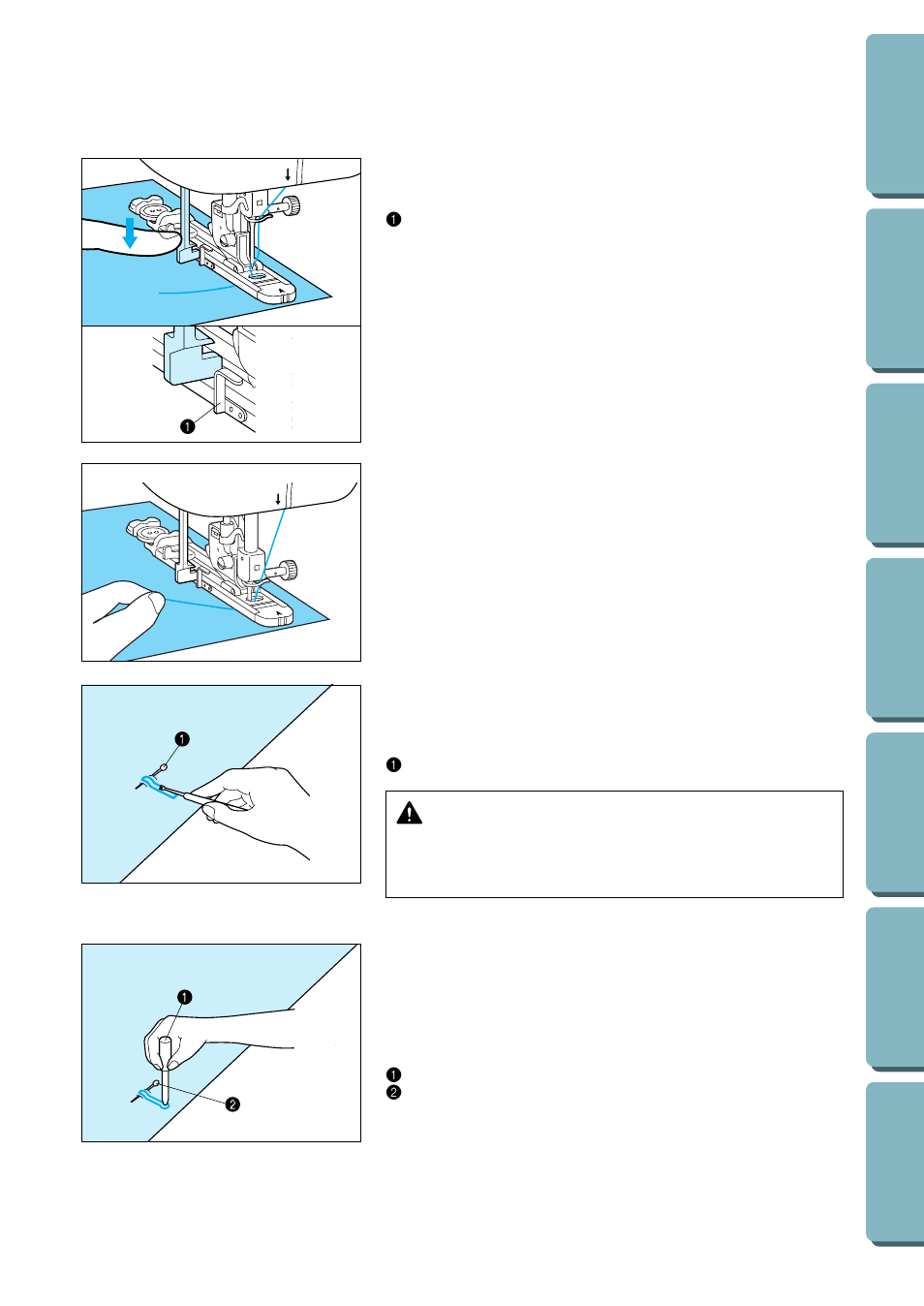 Caution | Brother PC-2800 User Manual | Page 46 / 82