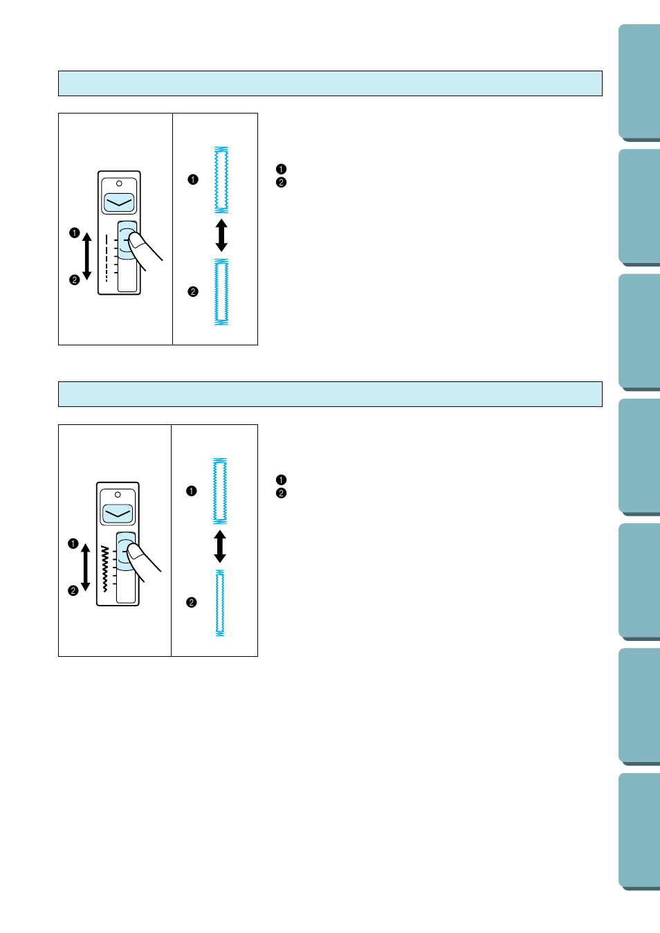 Changing the stitch length, Changing the stitch width | Brother PC-2800 User Manual | Page 49 / 82