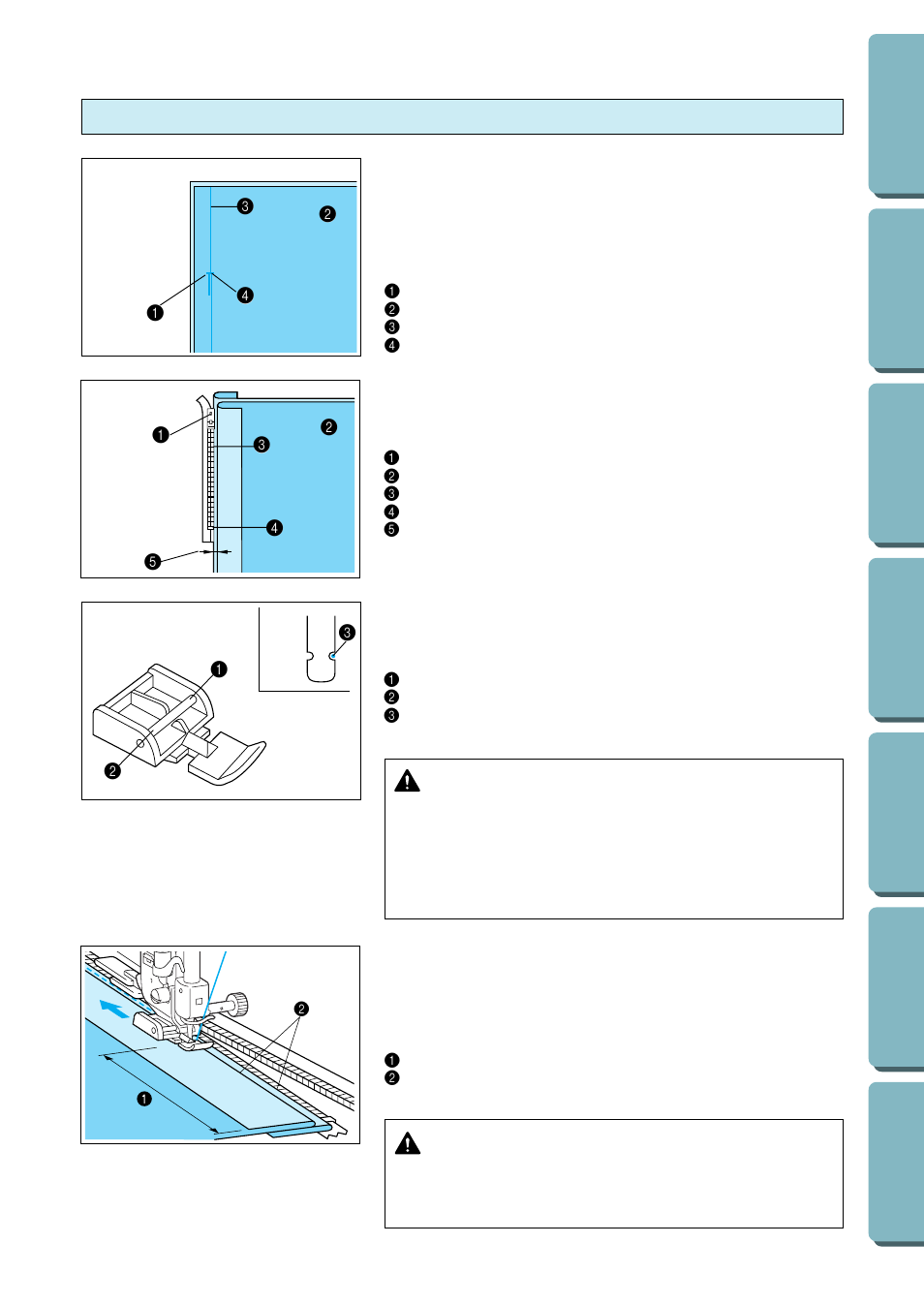 Inserting a side zipper, Caution | Brother PC-2800 User Manual | Page 52 / 82
