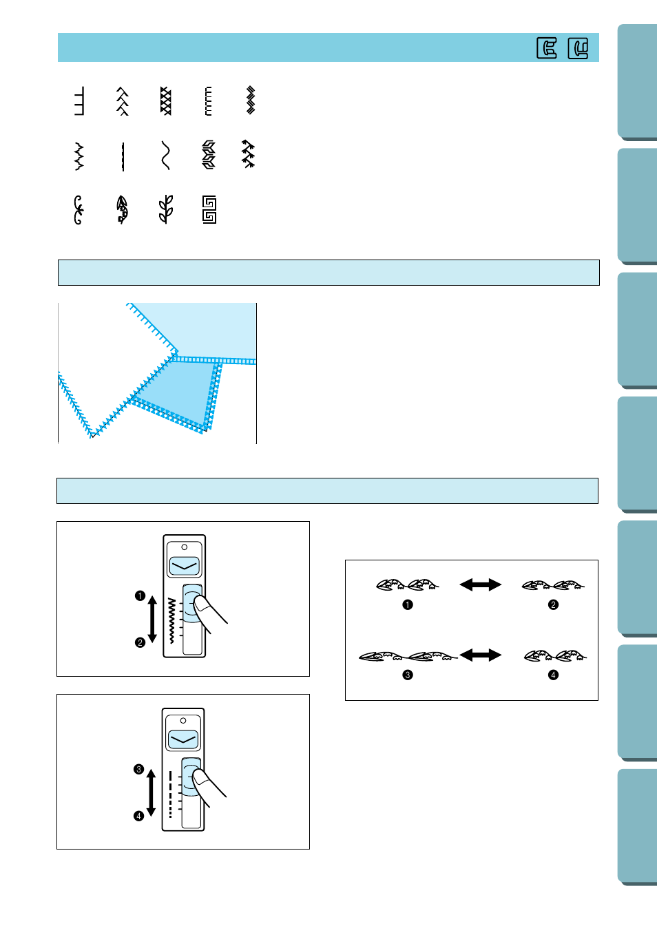 Decorative stitching, Changing the size of a decorative stitch | Brother PC-2800 User Manual | Page 64 / 82