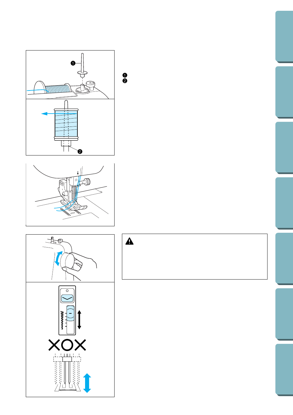 Caution | Brother PC-2800 User Manual | Page 68 / 82