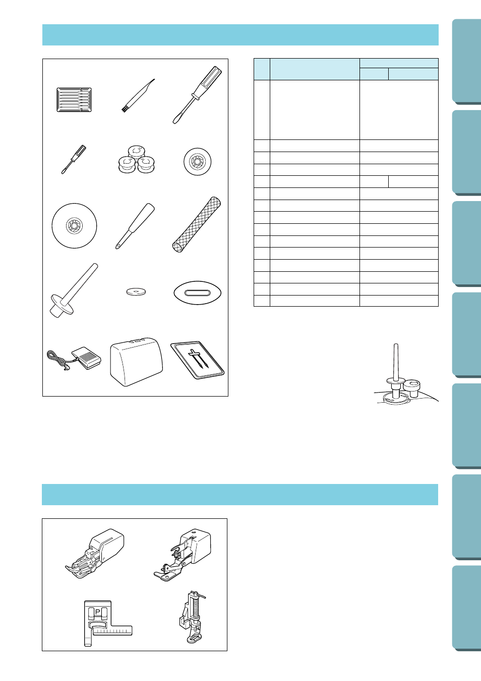 Standard accessories, Optional accessories, Standard accessories optional accessories | Brother PC-2800 User Manual | Page 9 / 82