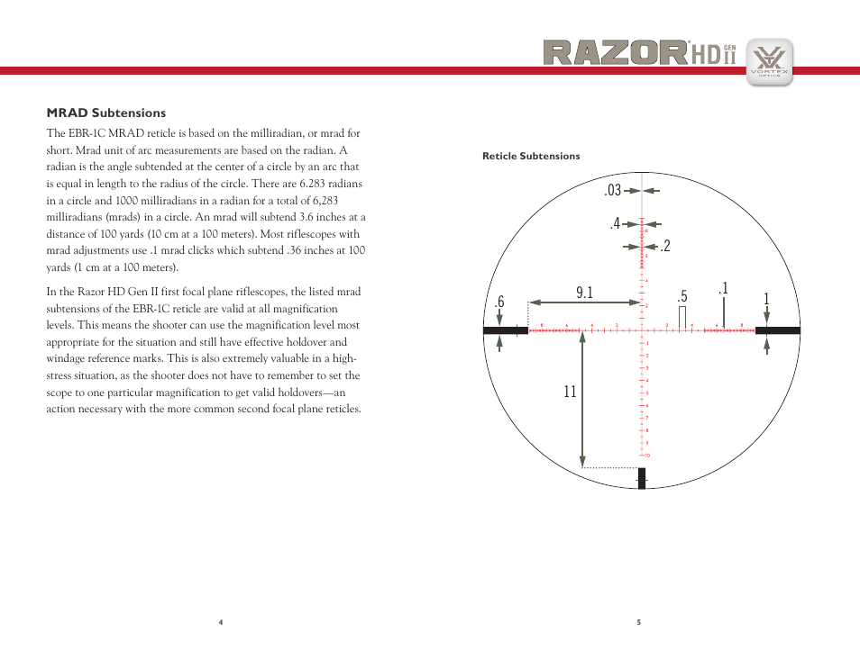 Vortex Optics RAZOR HD GEN II 4.5-27X56 RIFLESCOPE User Manual | Page 3 / 9