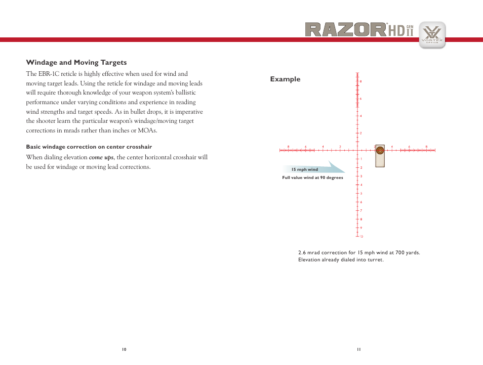 Example windage and moving targets | Vortex Optics RAZOR HD GEN II 4.5-27X56 RIFLESCOPE User Manual | Page 6 / 9