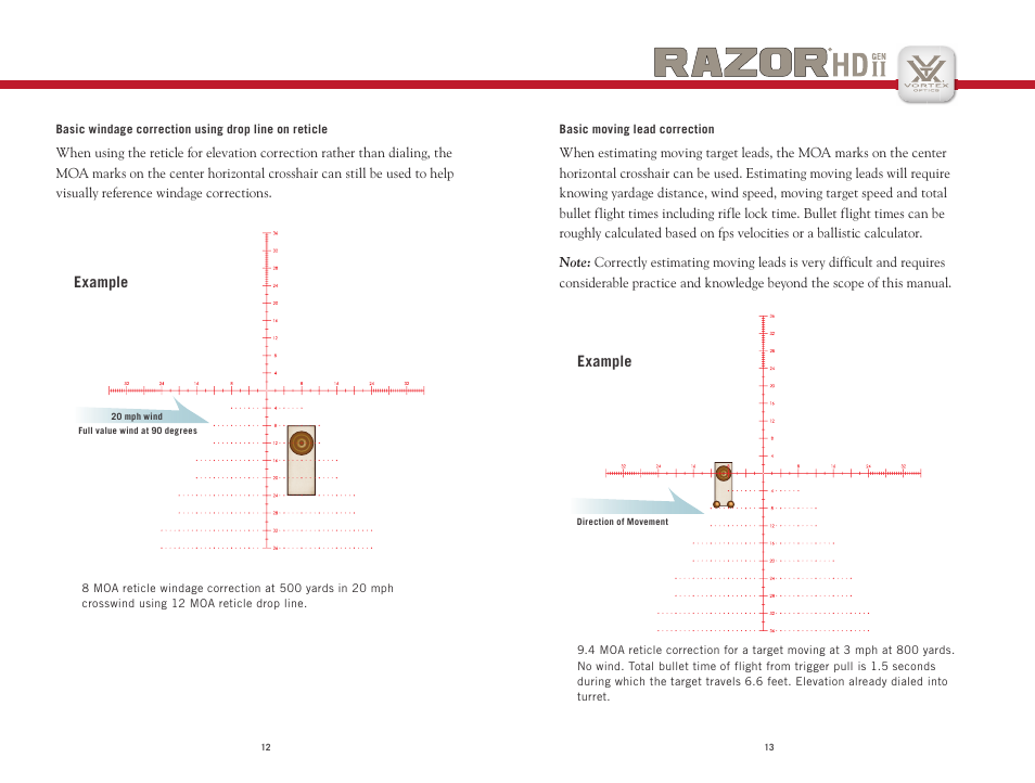 Example | Vortex Optics RAZOR HD GEN II 3-18X50 RIFLESCOPE User Manual | Page 7 / 9