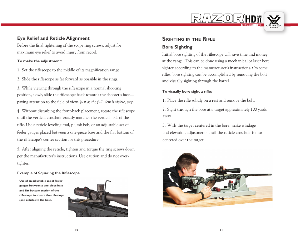 Vortex Optics RAZOR HD GEN II 1-6X24 RIFLESCOPE — VMR-2 Reticle User Manual | Page 6 / 10