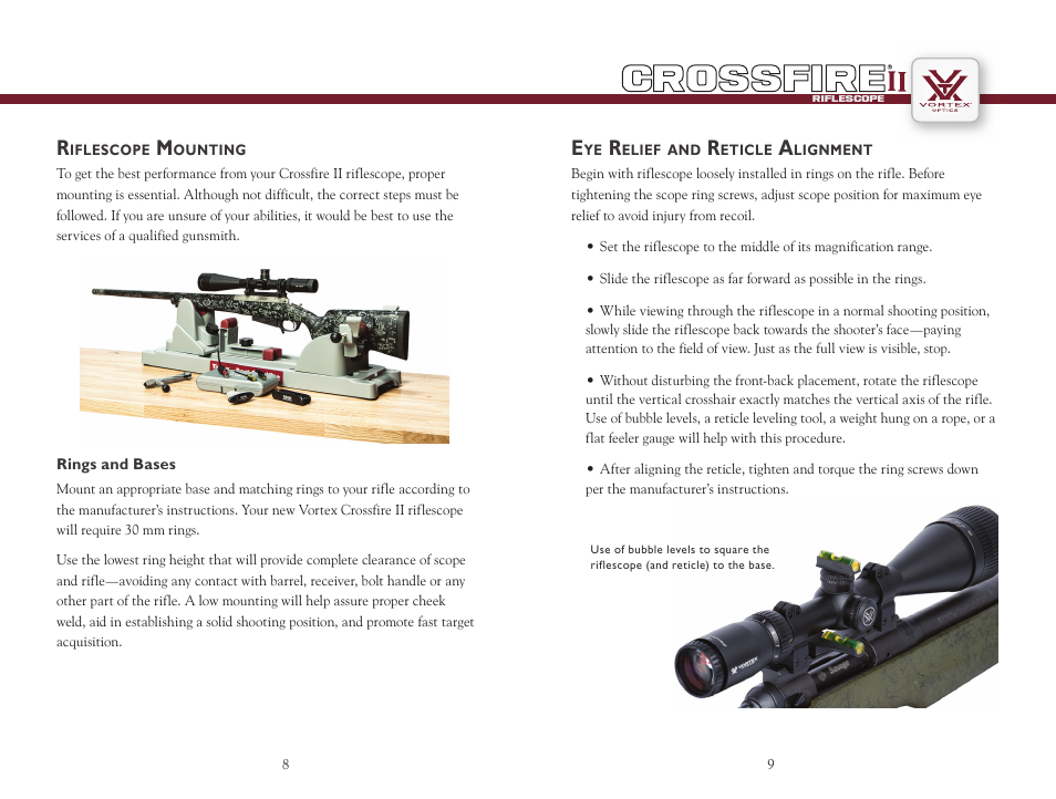 Vortex Optics CROSSFIRE II 3-12X56 AO HOG HUNTER RIFLESCOPE User Manual | Page 5 / 9