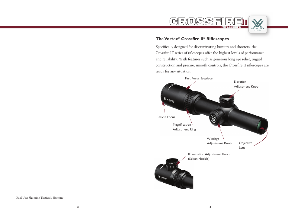 Vortex Optics CROSSFIRE II 1-4X24 RIFLESCOPE User Manual | Page 2 / 9