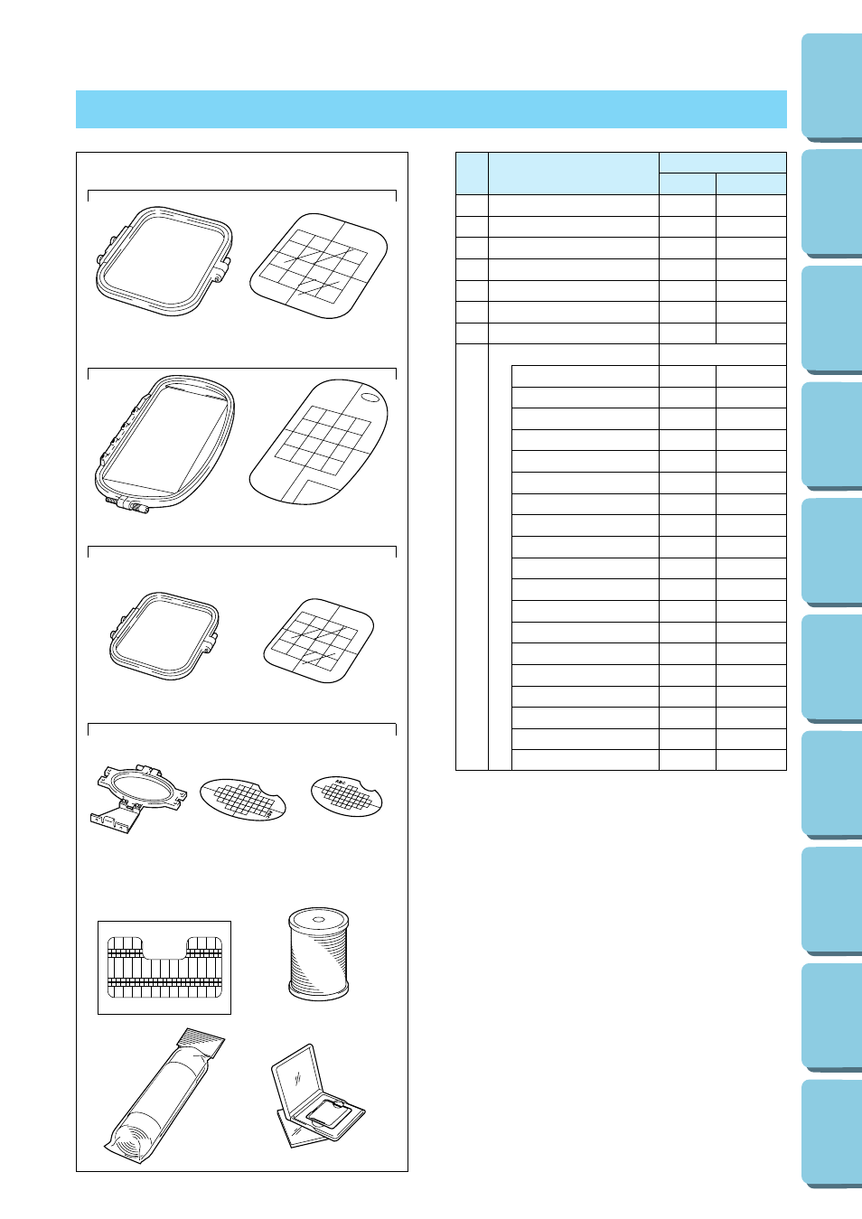 Options | Brother PE 150 User Manual | Page 10 / 146