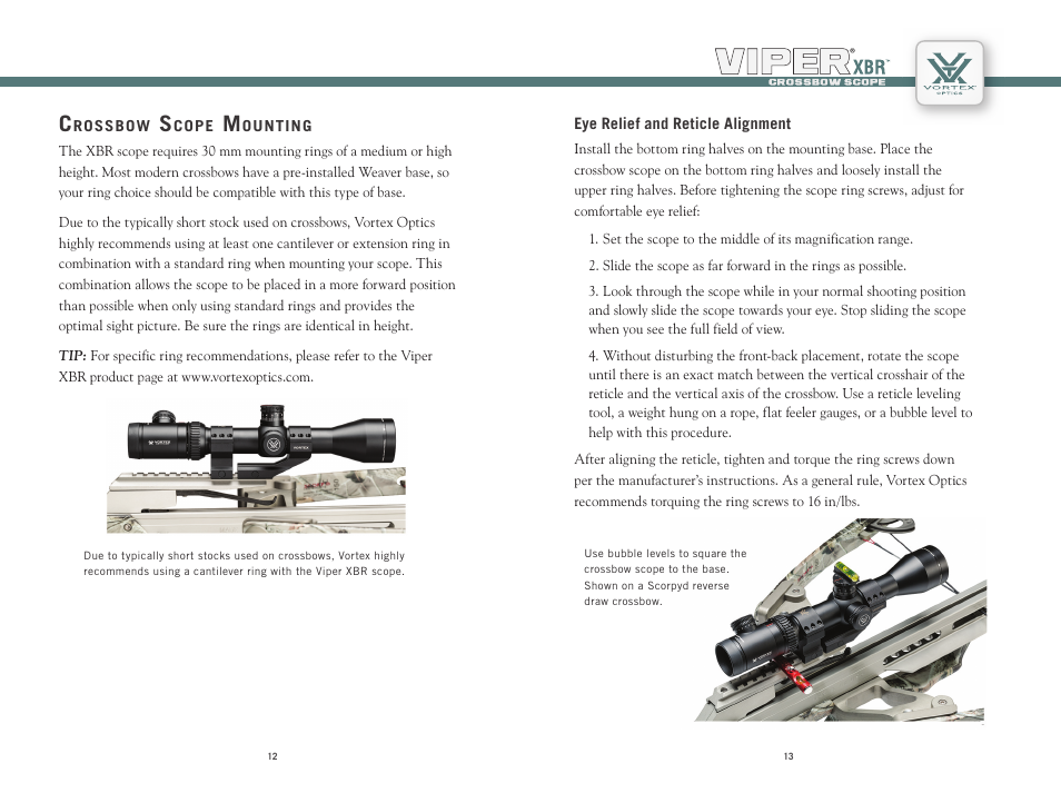 Vortex Optics VIPER XBR 2.5-10X44 CROSSBOW SCOPE User Manual | Page 7 / 15