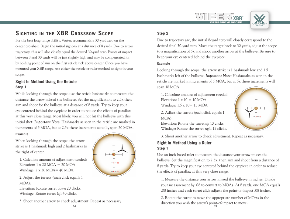 Xbr c | Vortex Optics VIPER XBR 2.5-10X44 CROSSBOW SCOPE User Manual | Page 8 / 15