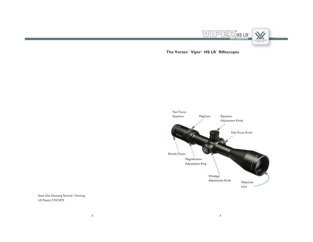 Hs lr | Vortex Optics VIPER HS LR 6-24X50 RIFLESCOPE — First Focal Plane User Manual | Page 2 / 11
