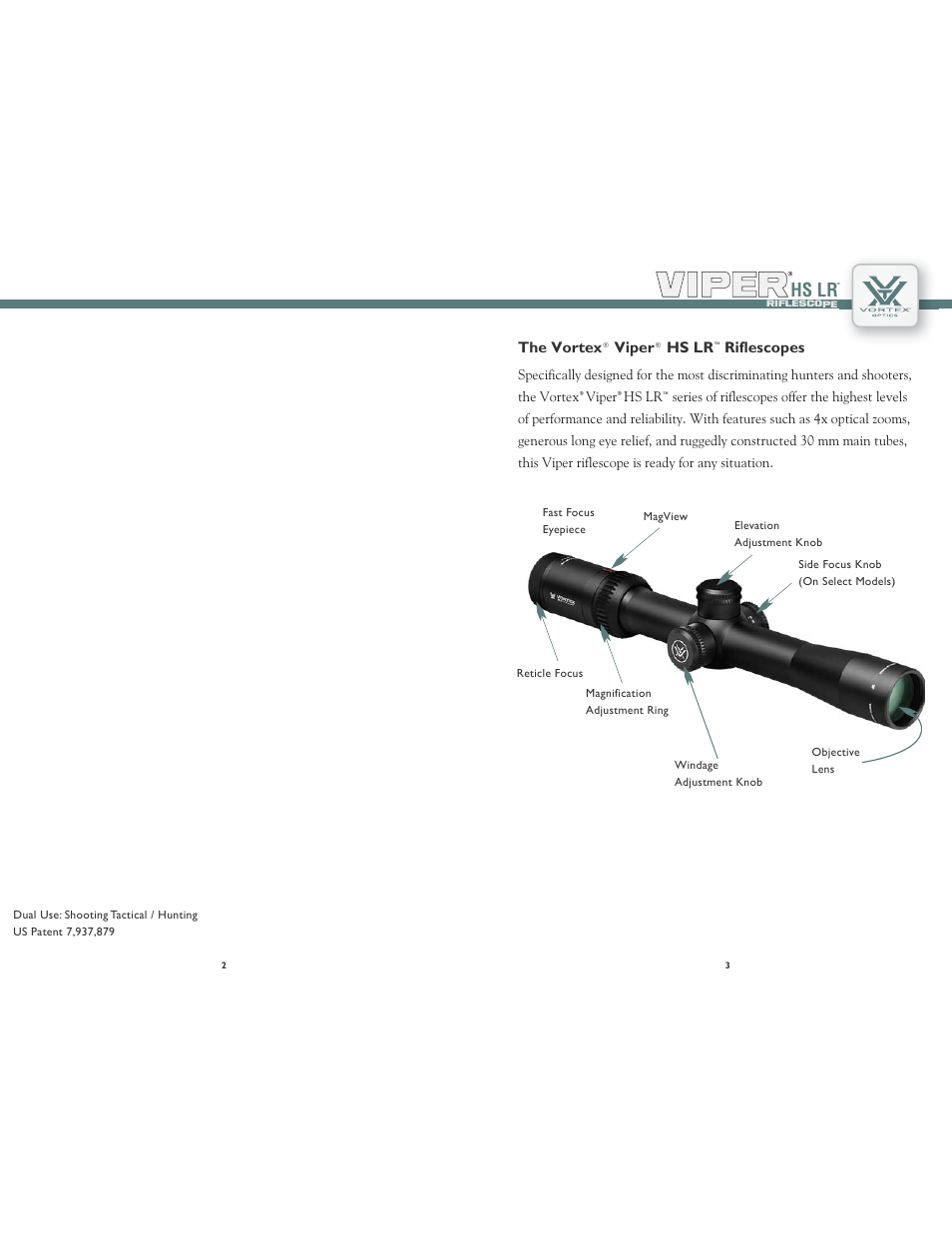 Hs lr | Vortex Optics VIPER HS LR 2.5-10X32 RIFLESCOPE — First Focal Plane User Manual | Page 2 / 9