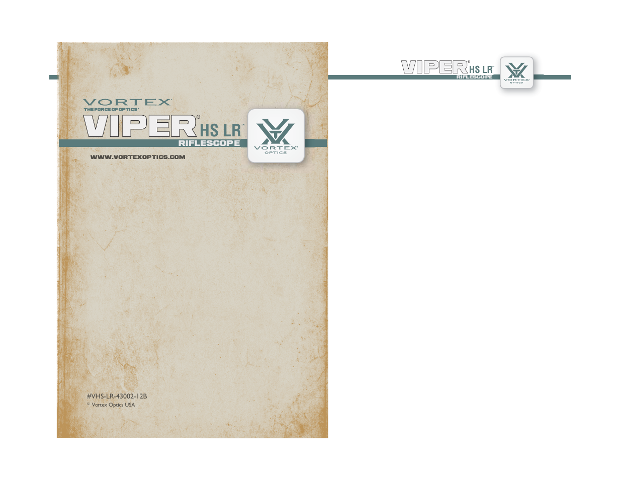 Hs lr | Vortex Optics VIPER HS 4-16X44 LR RIFLESCOPE User Manual | Page 11 / 11