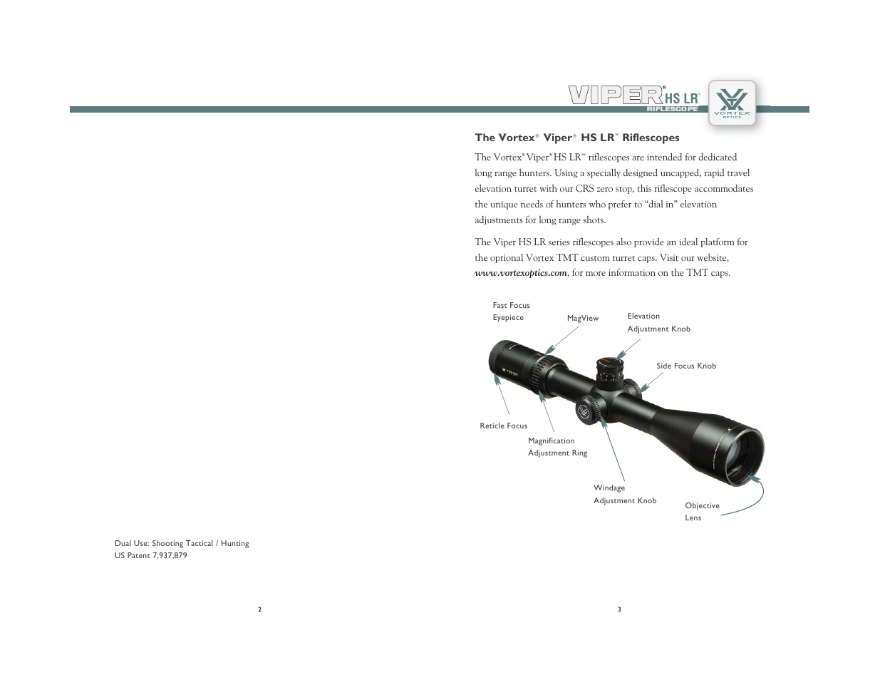 Hs lr | Vortex Optics VIPER HS 4-16X44 LR RIFLESCOPE User Manual | Page 2 / 11