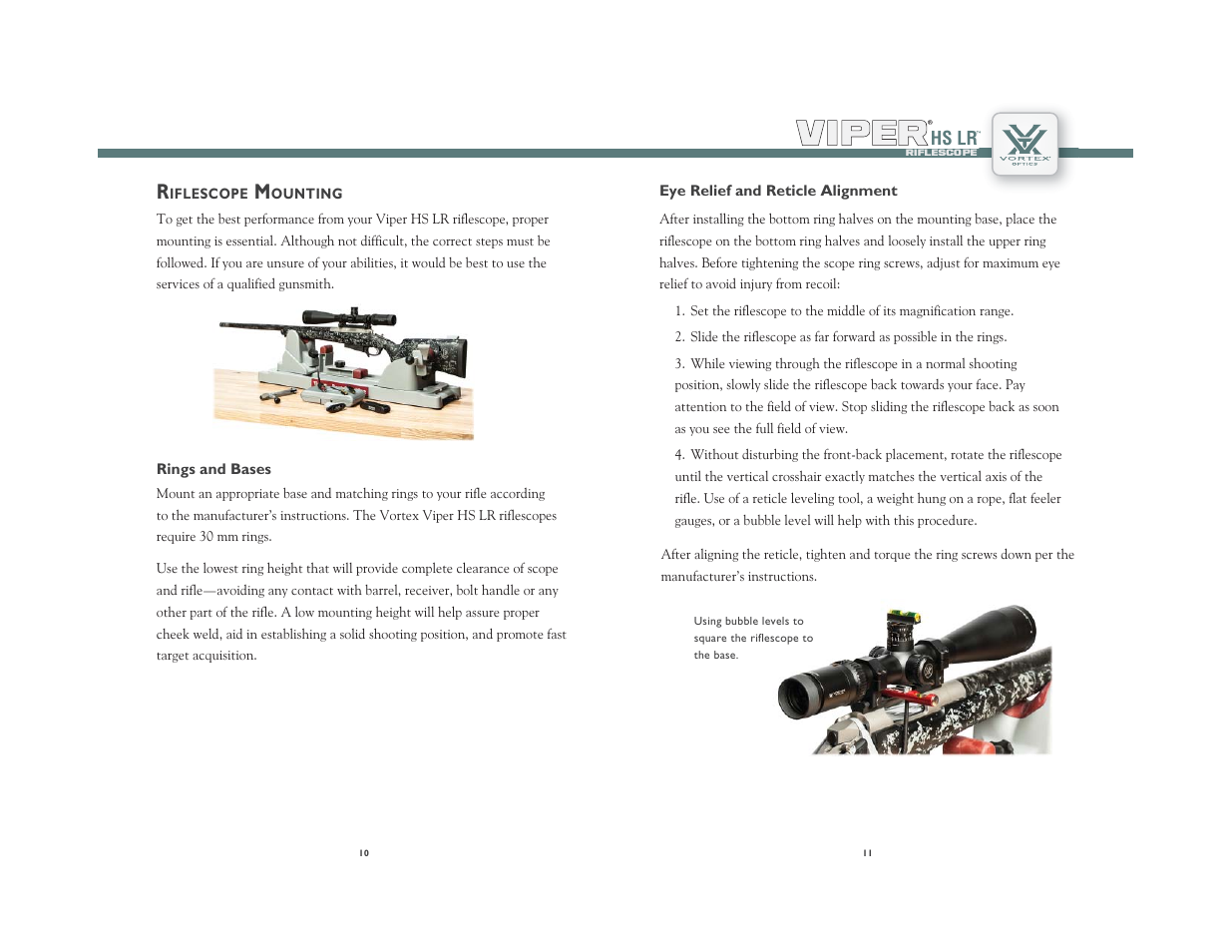 Hs lr | Vortex Optics VIPER HS 4-16X44 LR RIFLESCOPE User Manual | Page 6 / 11