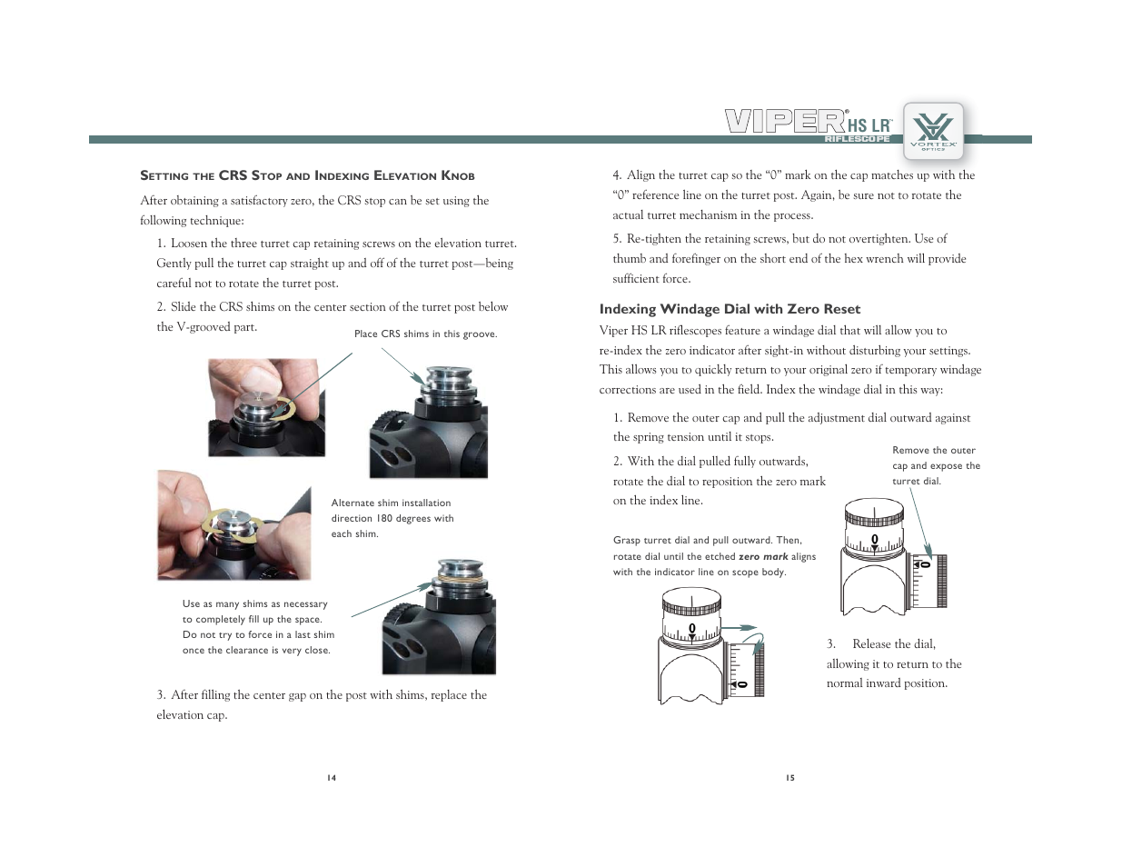 Hs lr | Vortex Optics VIPER HS 4-16X44 LR RIFLESCOPE User Manual | Page 8 / 11