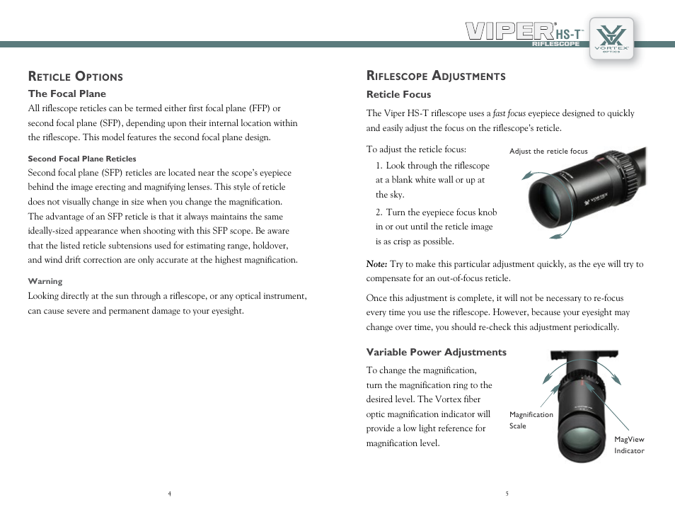 Hs-t | Vortex Optics VIPER HS-T 6-24X50 RIFLESCOPE User Manual | Page 3 / 11