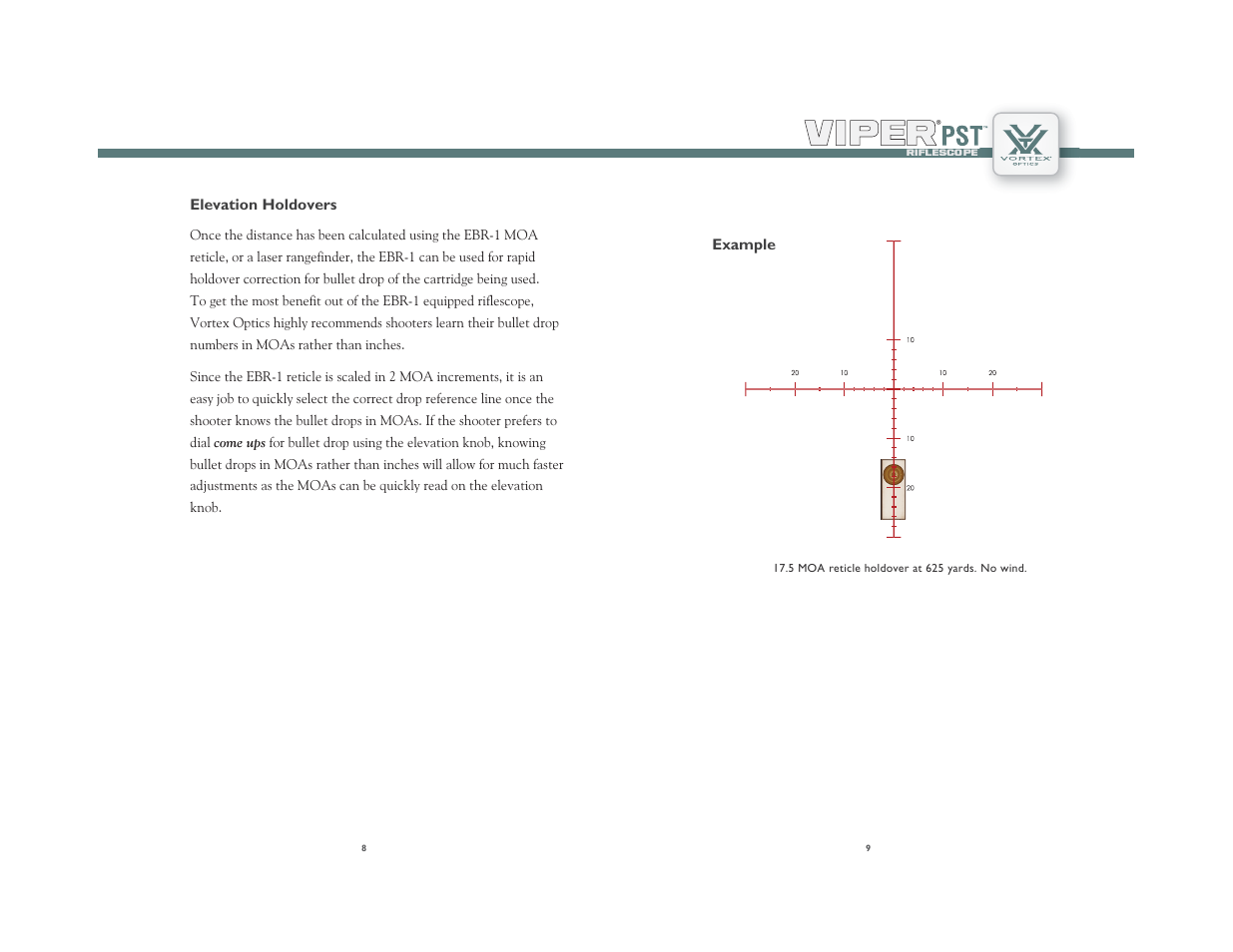 Vortex Optics VIPER PST 4-16X50 FFP RIFLESCOPE — First Focal Plane User Manual | Page 5 / 9