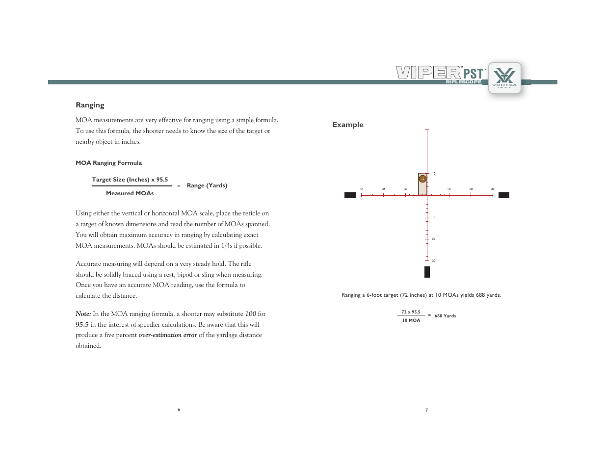 Vortex Optics VIPER PST 2.5-10X44 RIFLESCOPE User Manual | Page 4 / 9