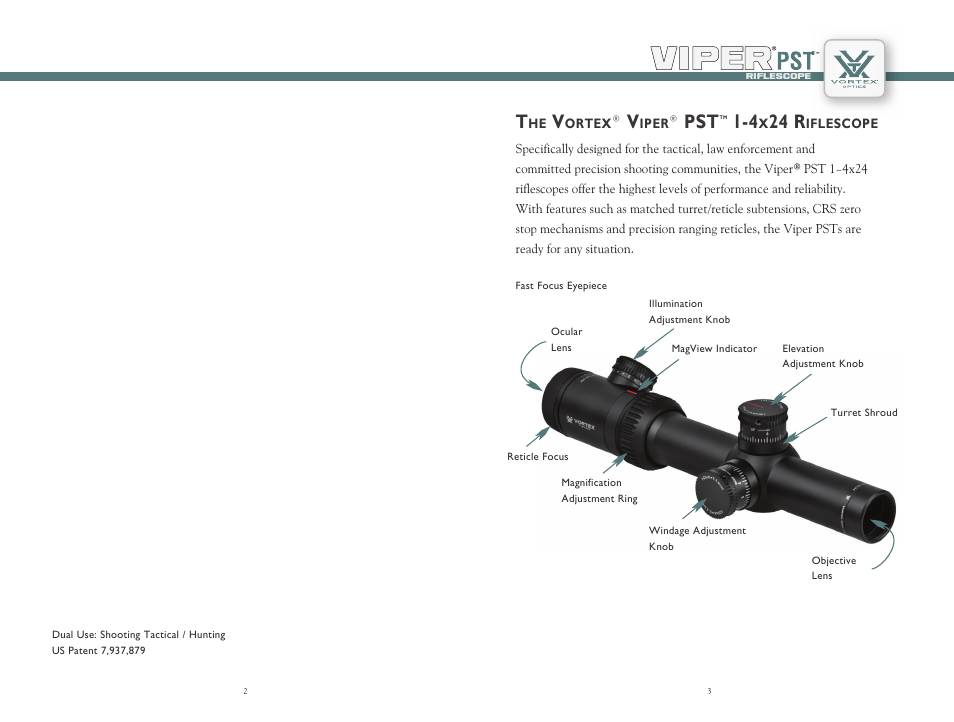 24 r | Vortex Optics VIPER PST 1-4X24 RIFLESCOPE User Manual | Page 2 / 13