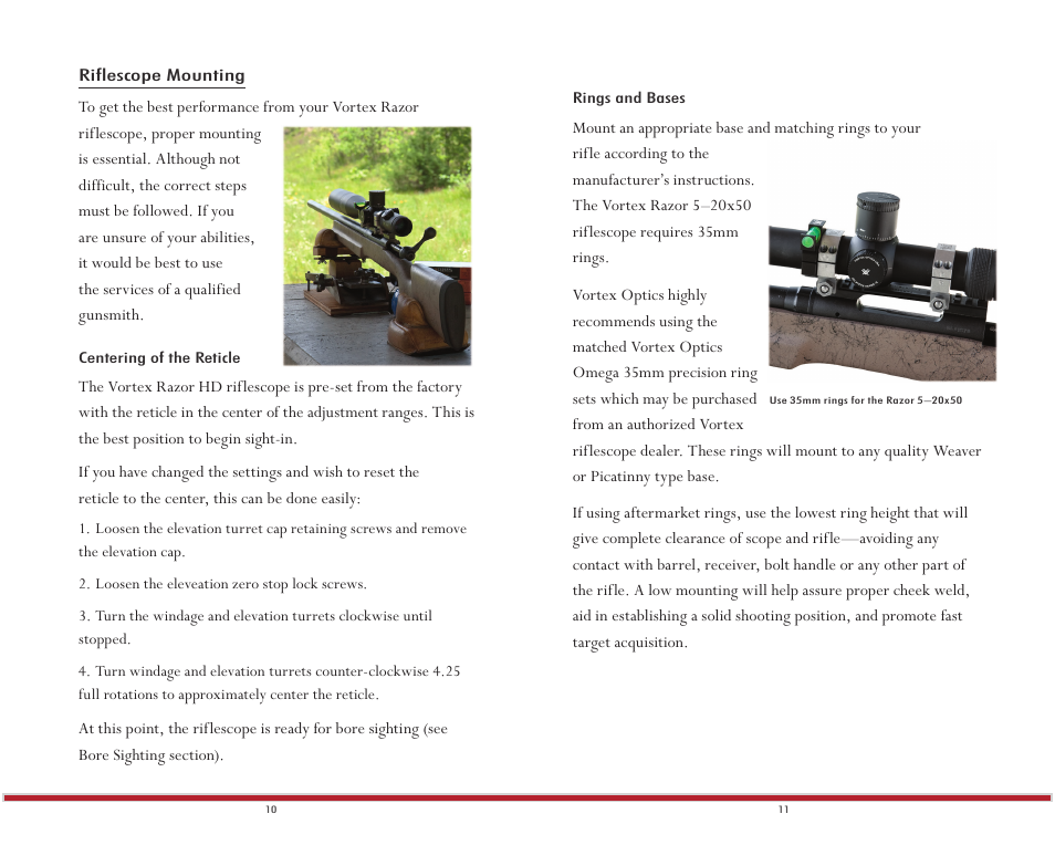 Vortex Optics RAZOR HD 5-20X50 RIFLESCOPE — First Focal Plane User Manual | Page 7 / 13