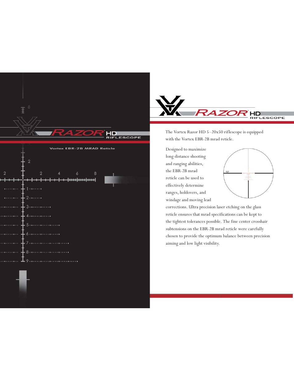 Vortex Optics RAZOR HD 5-20X50 RIFLESCOPE — First Focal Plane User Manual | 8 pages