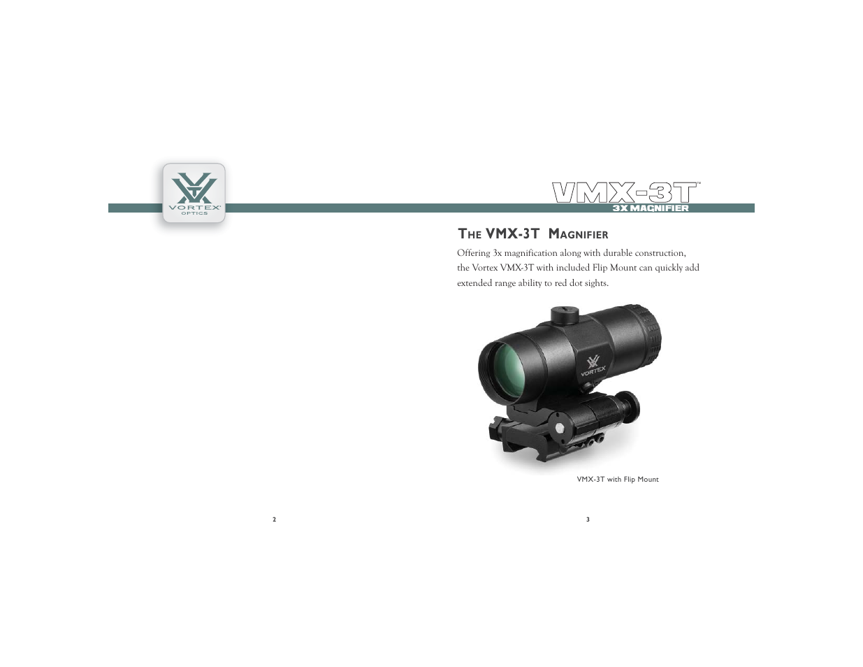 Vmx-3t, Vmx-3t m | Vortex Optics VMX-3T MAGNIFIER User Manual | Page 2 / 7