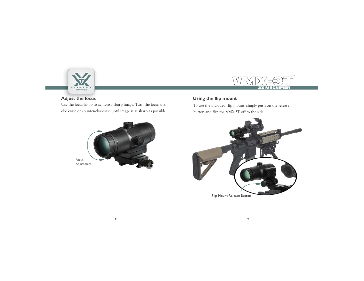 Vmx-3t | Vortex Optics VMX-3T MAGNIFIER User Manual | Page 5 / 7