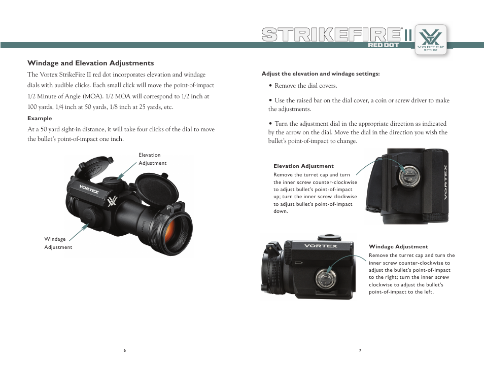 Strikefire | Vortex Optics STRIKEFIRE II RED DOT User Manual | Page 4 / 8