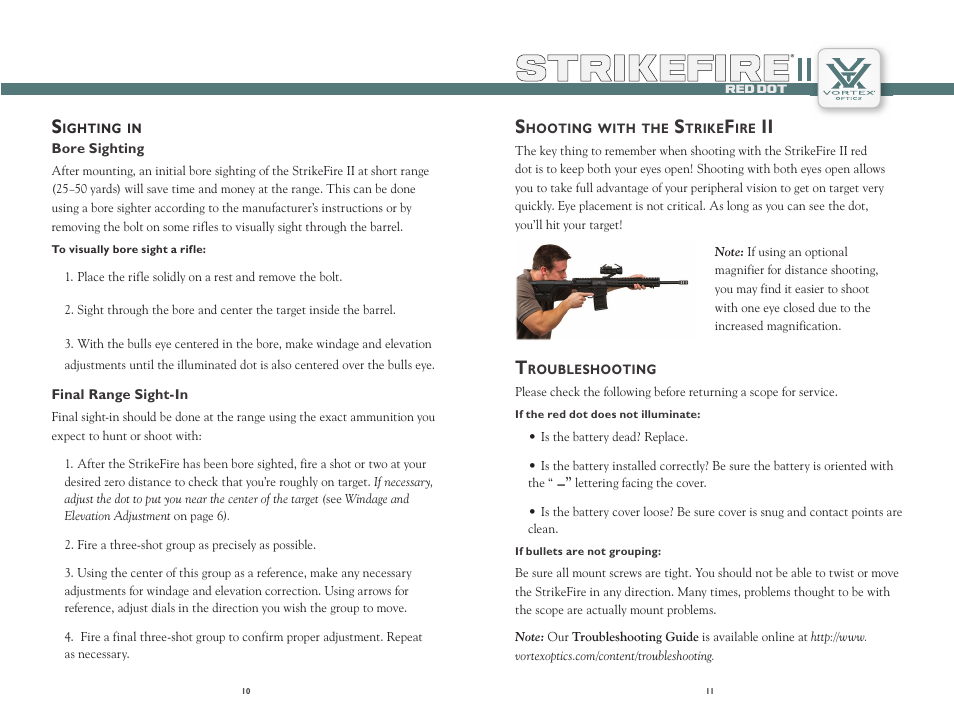 Strikefire | Vortex Optics STRIKEFIRE II RED DOT User Manual | Page 6 / 8