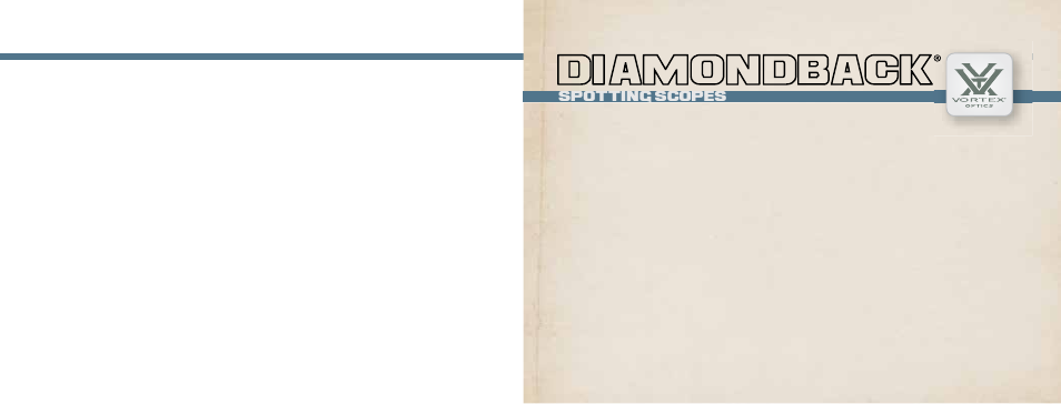 Vortex Optics DIAMONDBACK 20-60X80 SPOTTING SCOPE User Manual | 7 pages