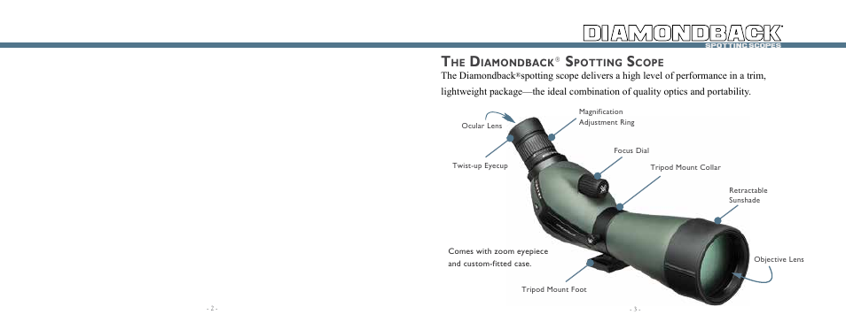 Vortex Optics DIAMONDBACK 20-60X80 SPOTTING SCOPE User Manual | Page 2 / 7